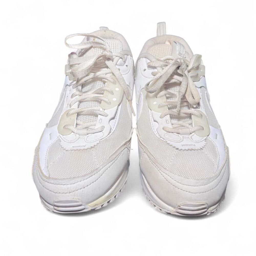 Nike Air Max 90 Futura Triple White Womens Size 8 Sneakers DM9922-101 - Picture 7 of 7